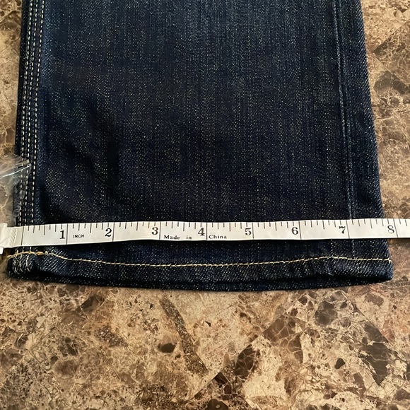 7 For All Mankind Flynt Jeans Boot Cut Dark Wash Denim Size 31 - Picture 14 of 16